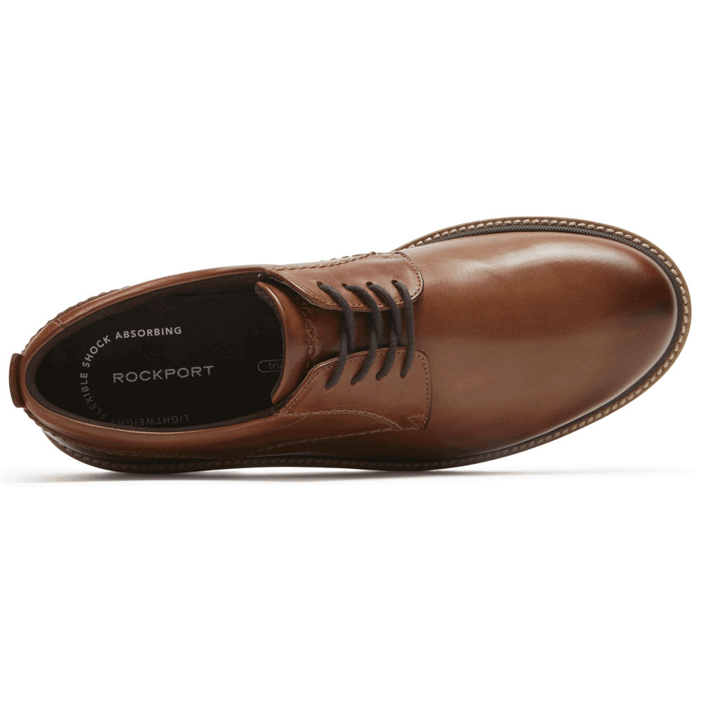 Oxfords Rockport Hombre Mexico - Marshall Plain Toe Marrom - RNQPH5148